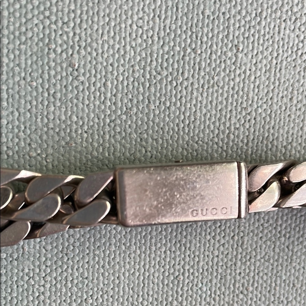 Authentic Gucci Silver Chain Link Bracelet Size 18 - Picture 3 of 11